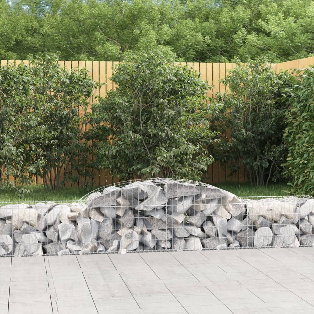 Cestas De Gaviones 13 Uds Forma De Arco Hierro 300x50x40/60 Cm_1