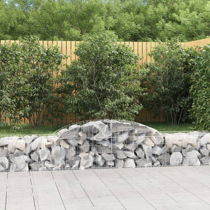 Cestas De Gaviones 12 Uds Forma De Arco Hierro 300x50x40/60 Cm_1