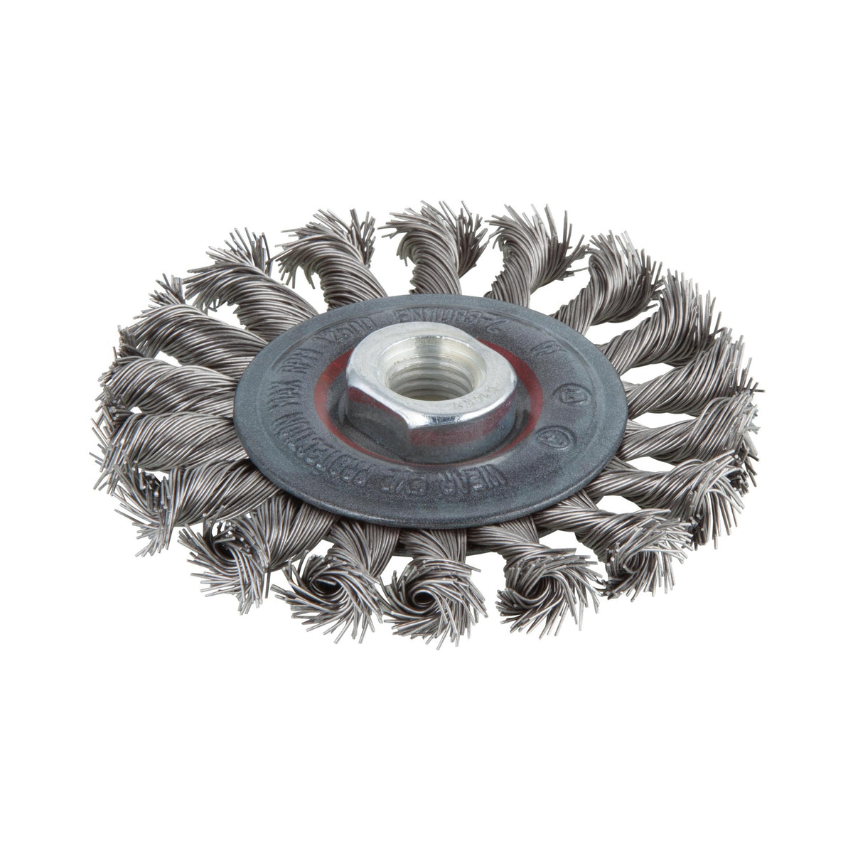 Wolfcraft 2701000 - 1 cepillo de disco para metales, trenzado, rosca M 14 Ø 100 x 15 mm