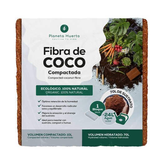 Sustrato Fibra de Coco Planeta Huerto 70 Litros