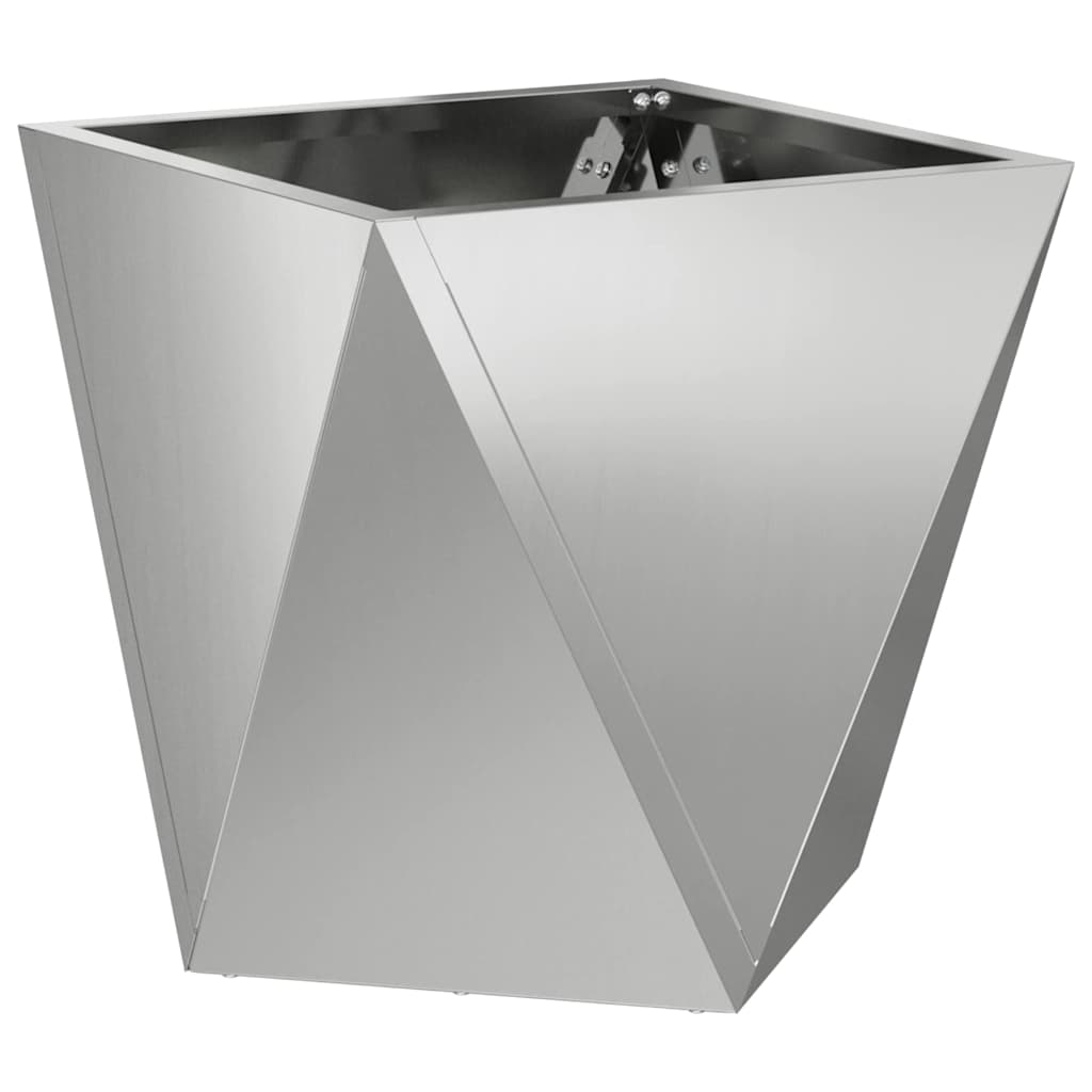 Jardinera Plateado 30 X 30 X 30 Cm Acero Galvanizado_0