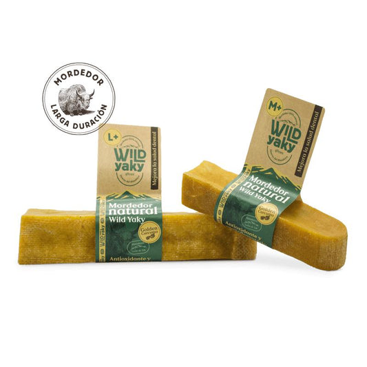 Mordedor Wild Yaky Golden Barrita de Leche de Yak del Himalaya con Cúrcuma Wild Balance 1 ud M+
