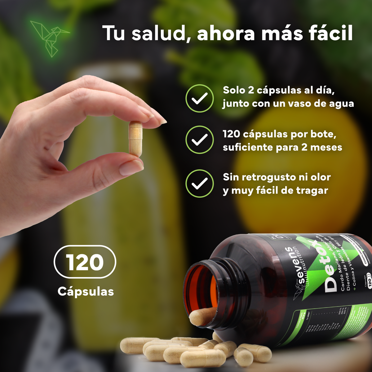 Pack 2x Cardo Mariano Detox Sevens Nutrition. Hígado Sano Y Depuración Natural._4