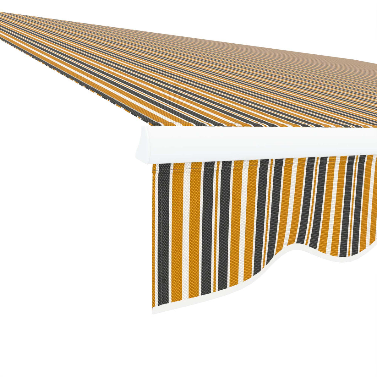 Toldo Manual Retráctil Outsunny Poliéster Gris Y Amarillo 350x250 Cm_3