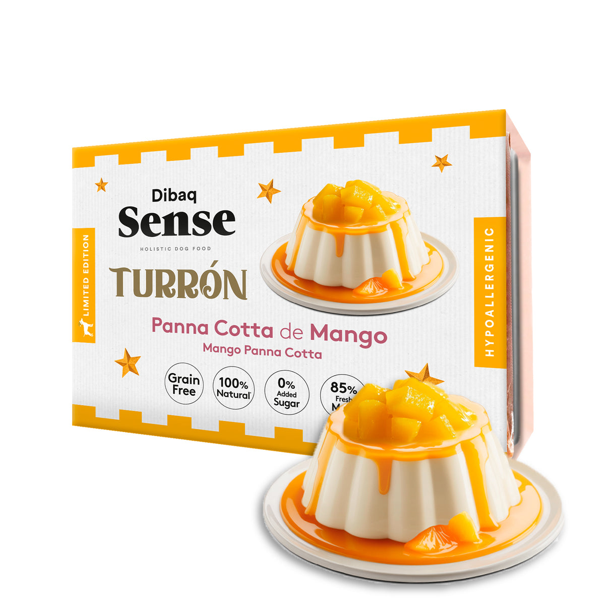 Dibaq Sense Turrón Panna Cotta De Mango Para Perros 185g_0
