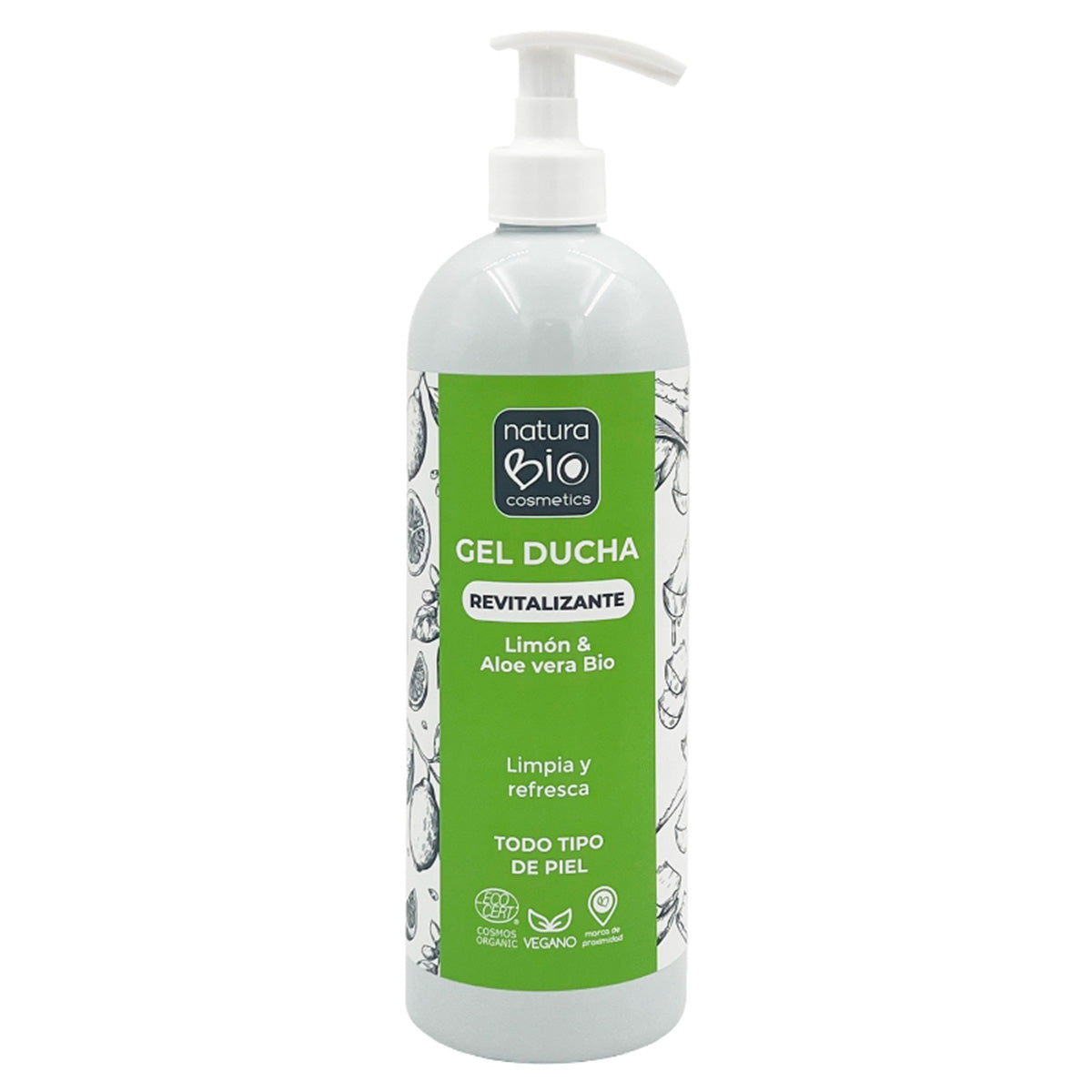 Gel de ducha revitalizante limon y aloe bio Naturabio 740 ml