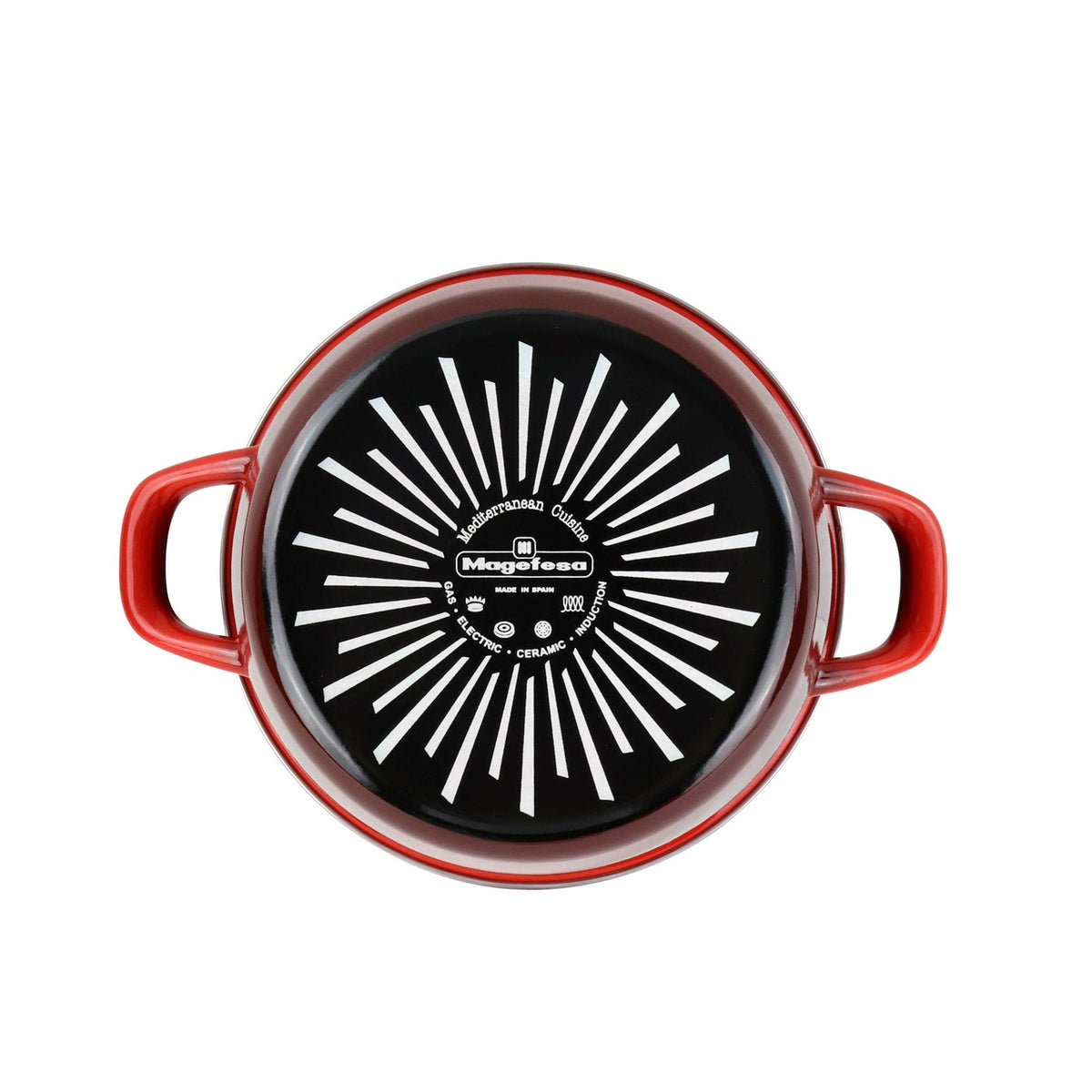 Cacerola 'sr' Ø24cm Con Tapa Vidrio Rojo Magefesa_5