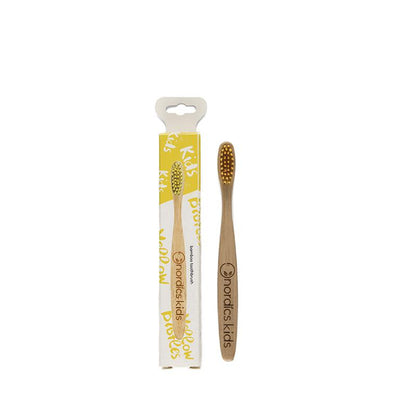Cepillo dental bambú Niños Amarillo Nordics Oral Care