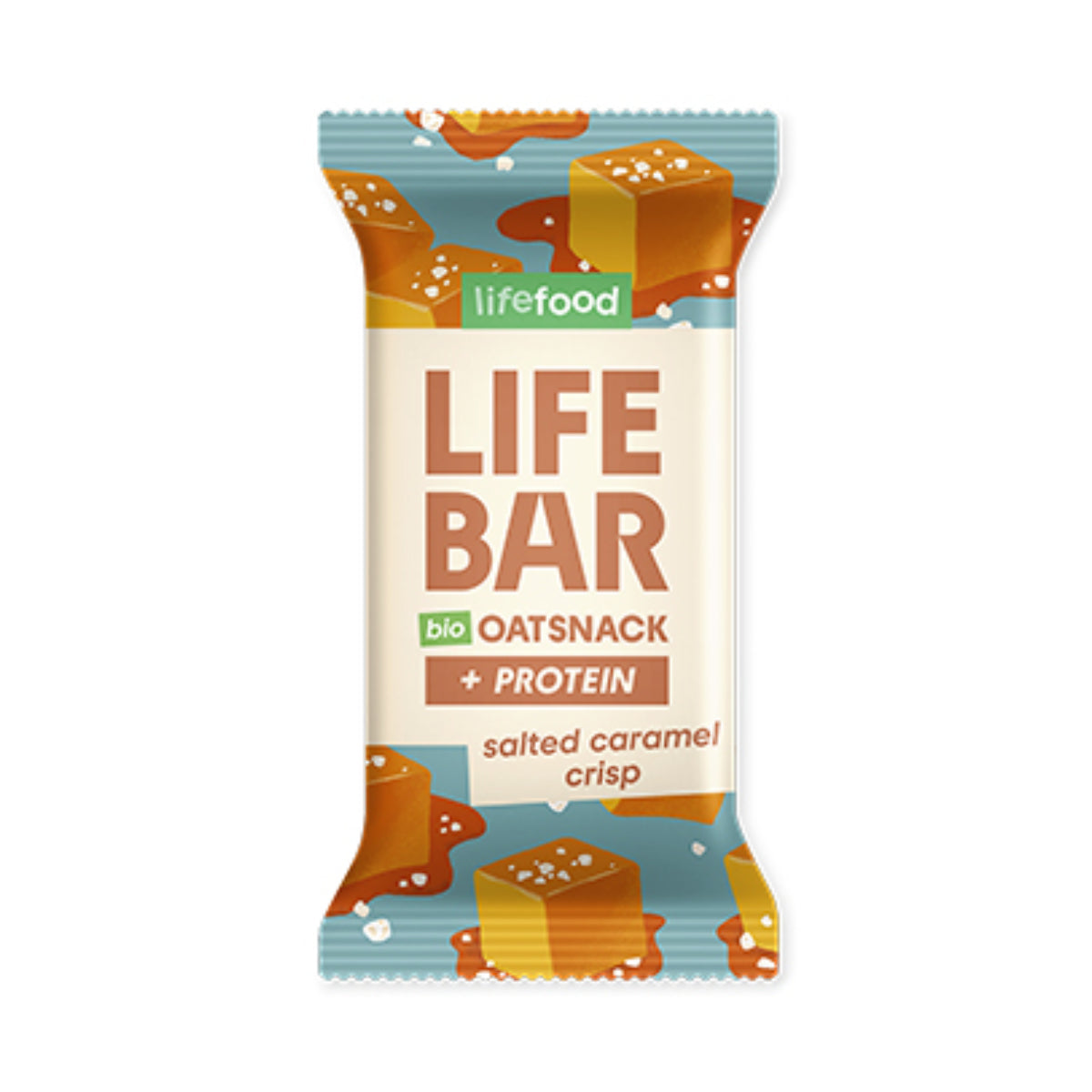 Barrita de proteína de avena Salted Caramel Crisp Life Food 40 g Lifebar