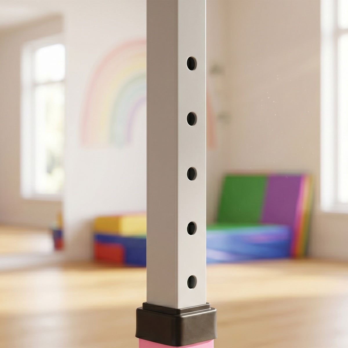 Barra De Gimnasia Homcom Acero Rosa 197x121x150 Cm_3