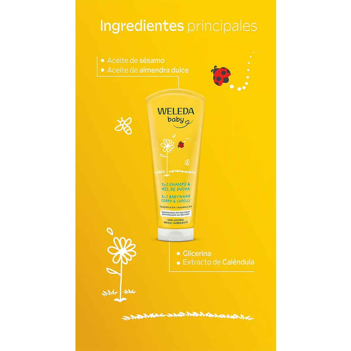 Weleda Champú y Gel de ducha bebé de caléndula 200 ml