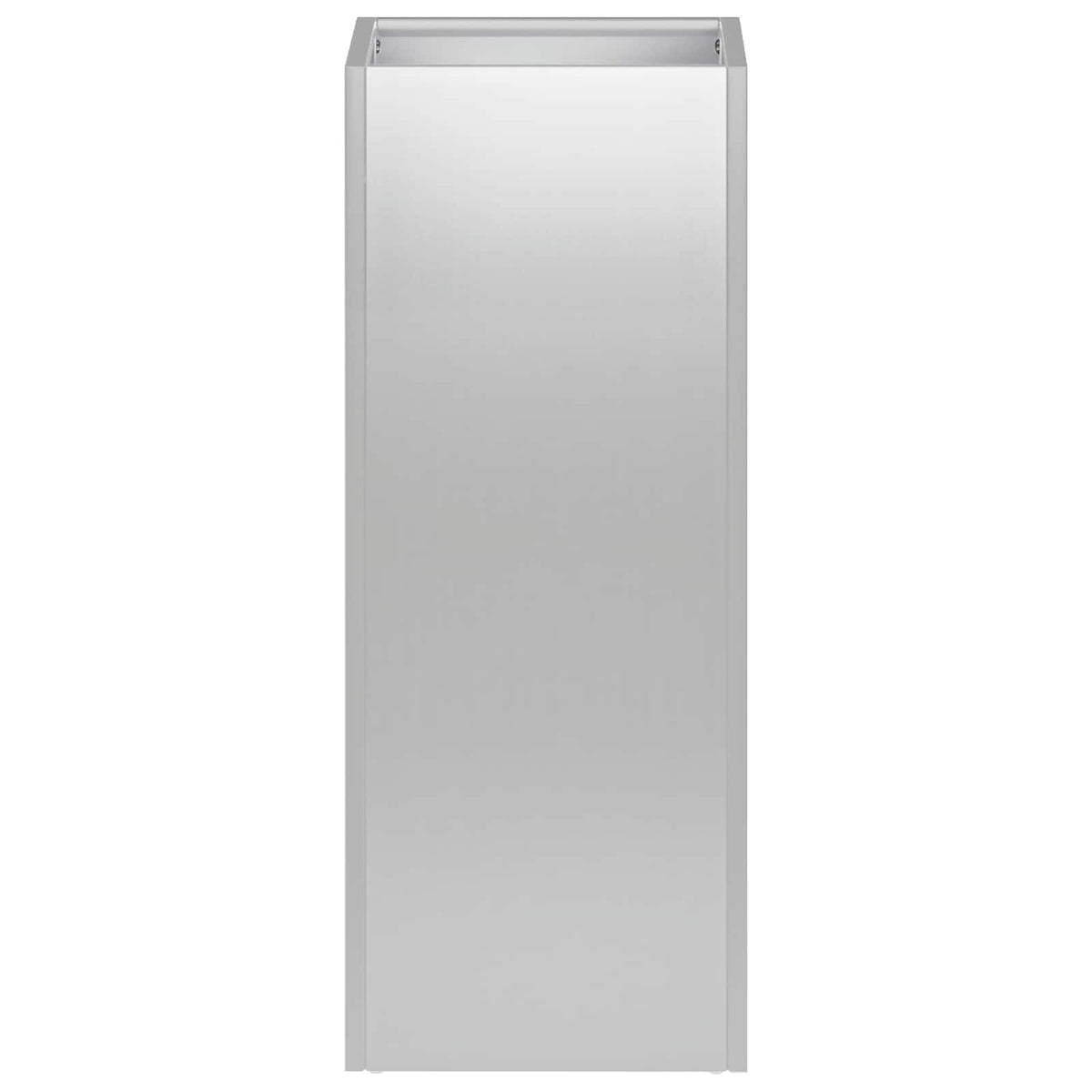 Macetero De Jardín Plateado 20 X 20 X 50 Cm Acero Galvanizado_2
