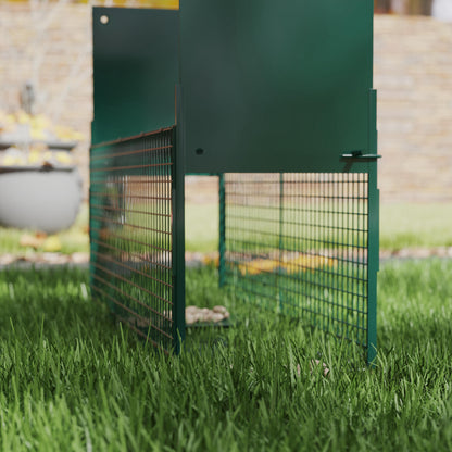 Trampa Para Animales Vivos Con 2 Puertas Outsunny 80x25x30 Cm Verde_3