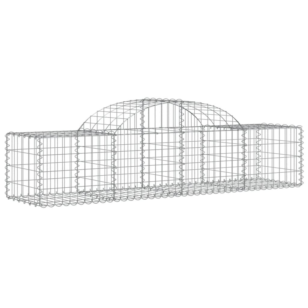 Cestas De Gaviones 2 Uds Forma De Arco Hierro 200x50x40/60 Cm_2