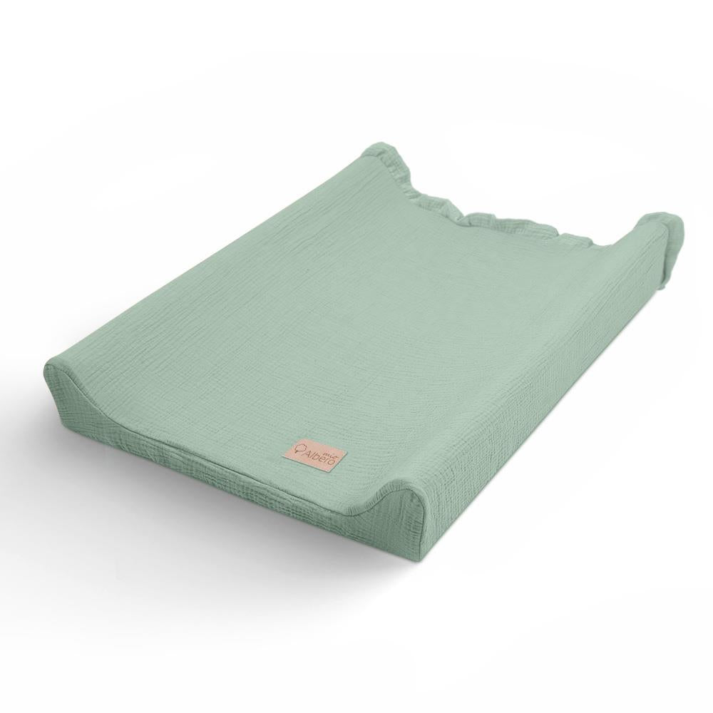 Funda De Cambiador Muselia Algodón 100% Cotton Color Salvia_1