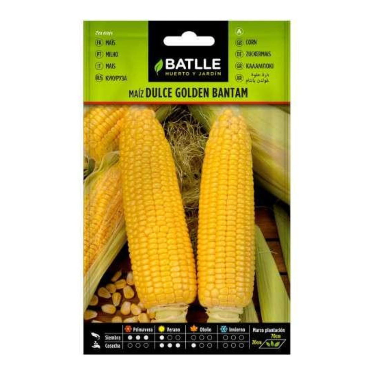 Semillas de Maíz dulce Golden Bantam Batlle