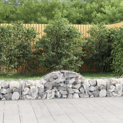Cestas De Gaviones 10 Uds Forma De Arco Hierro 200x50x40/60 Cm_1