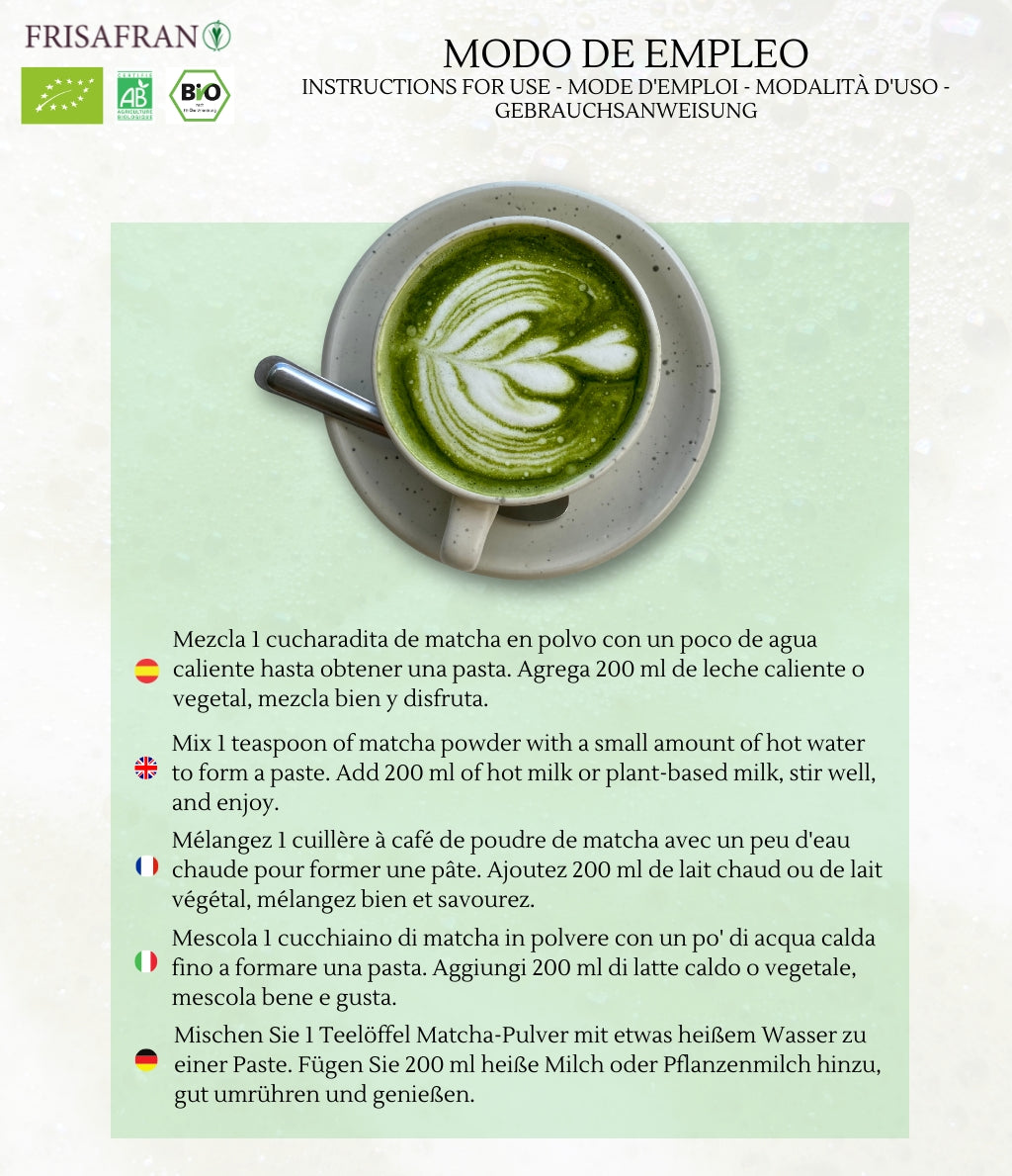 Matcha Latte Ecológico En Polvo | Calidad | Frisafran 50 G_1