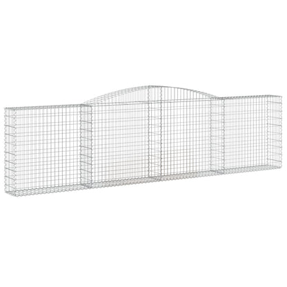 Cestas De Gaviones 9 Uds Forma De Arco Hierro 400x30x100/120 Cm_2