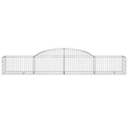 Cestas De Gaviones 8 Uds Forma De Arco Hierro 300x50x40/60 Cm_3
