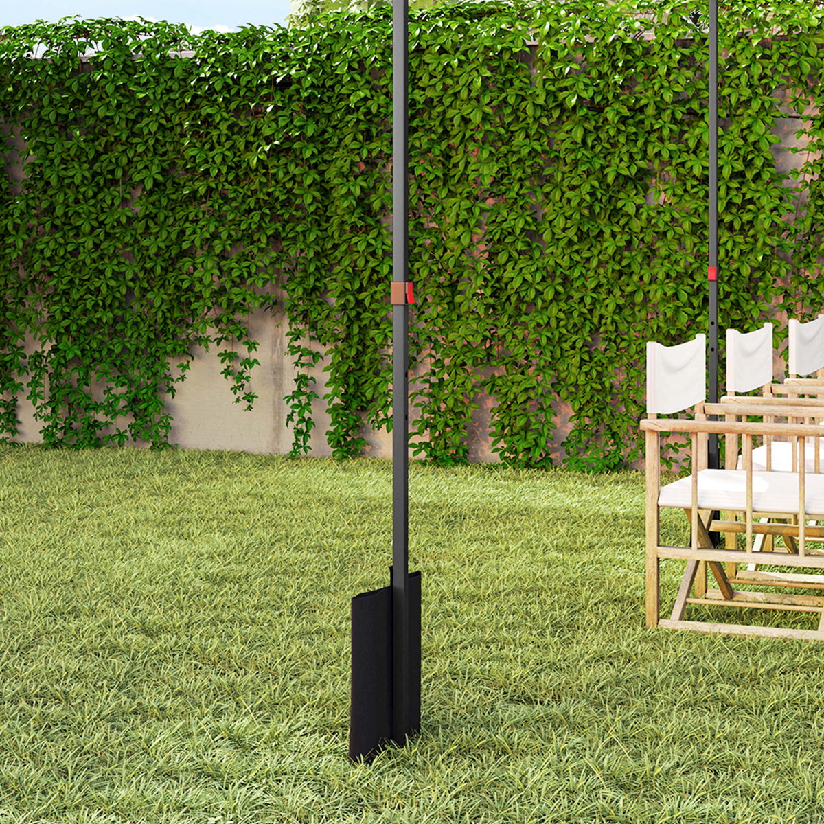 Carpa Plegable Outsunny Metal, Tela Oxford Blanco 297x297x287 Cm_3