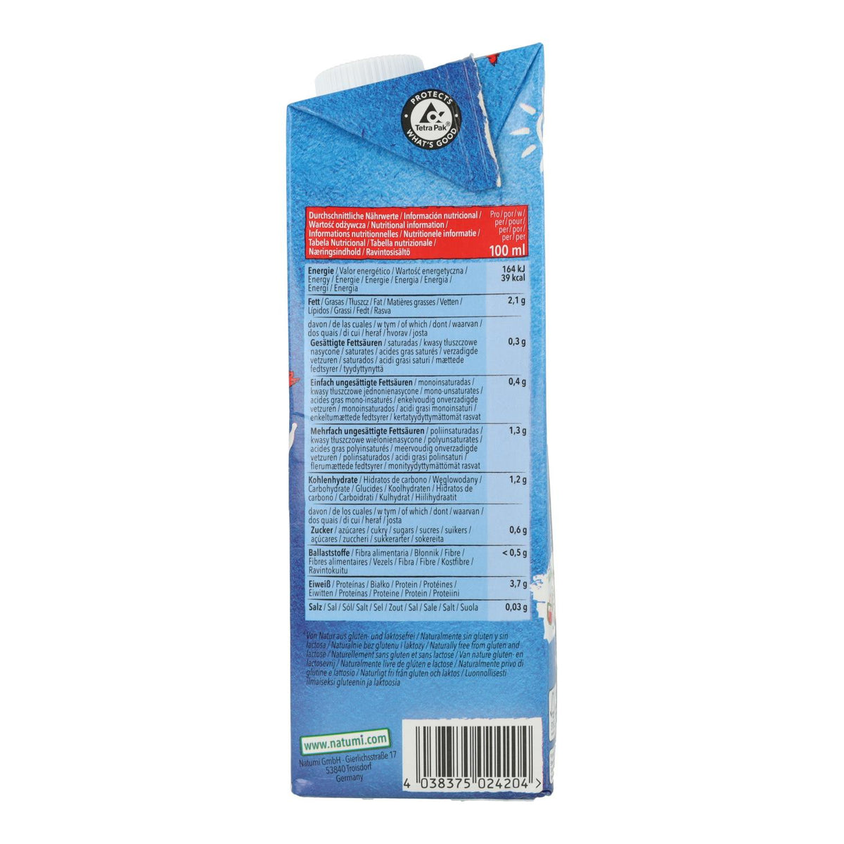 Pack 12 L Bebida de Soja bio Natumi