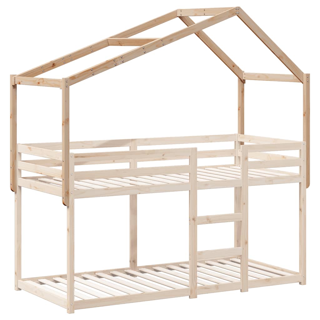 Techo De Cama Infantil Madera Maciza Pino 213x85,5x144,5 Cm_2