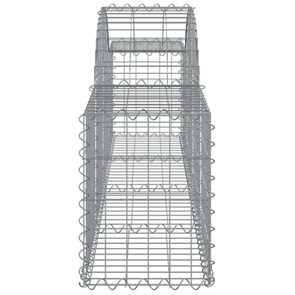 Cestas De Gaviones 7 Uds Forma De Arco Hierro 200x30x40/60 Cm_4