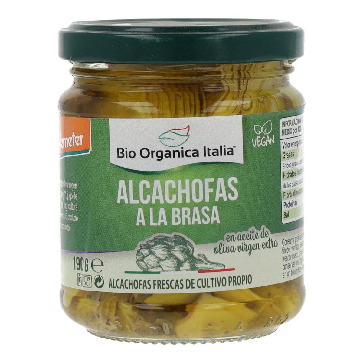 Alcachofas a la Brasa en Aceite Bemeter Bio Organica Italia 190 GR