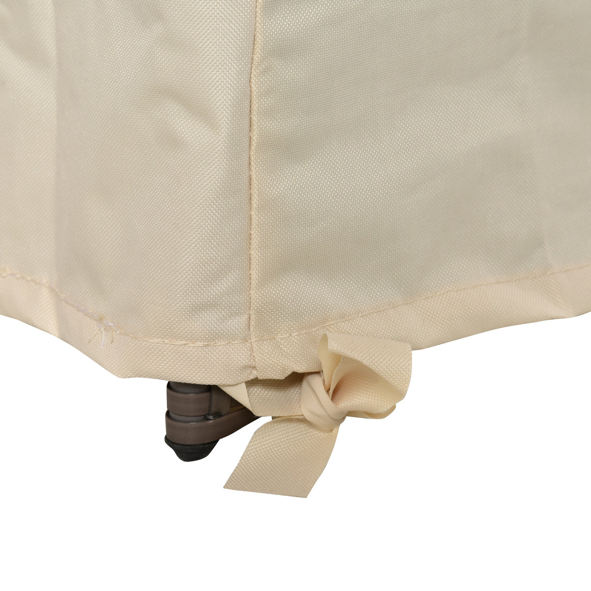 Funda Protectora De Banco Outsunny Tela Oxford Beige 218x111x101 Cm_3