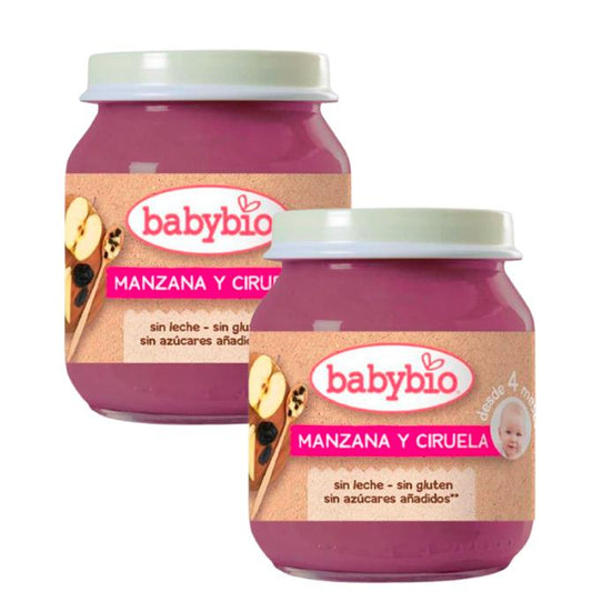 PROMO x2 Tarrito Manzana y Ciruela, 130g. Babybio
