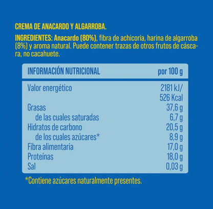 Pack crema de anacardo y algarroba 6 uds The Nut Club 1200g_1