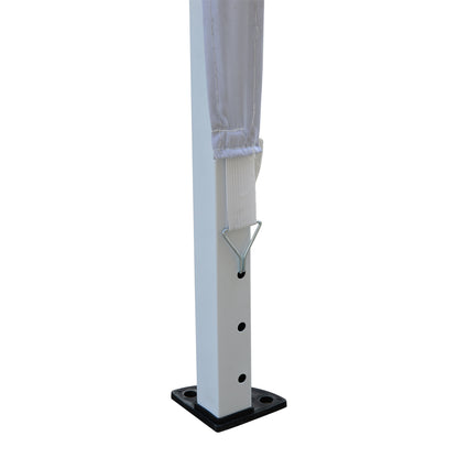 Carpa Plegable Outsunny Acero, Tela Oxford Blanco 295x295x255 Cm_3