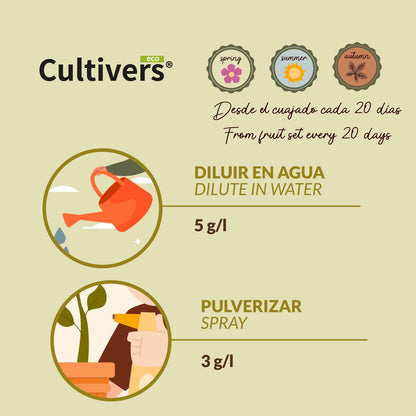 Cultivers Abono Engorde Y Maduración Ecológico 5 Kg. Fertilizante Potasio Quelatado Con Ph Neutro Para El Aumento De…_2