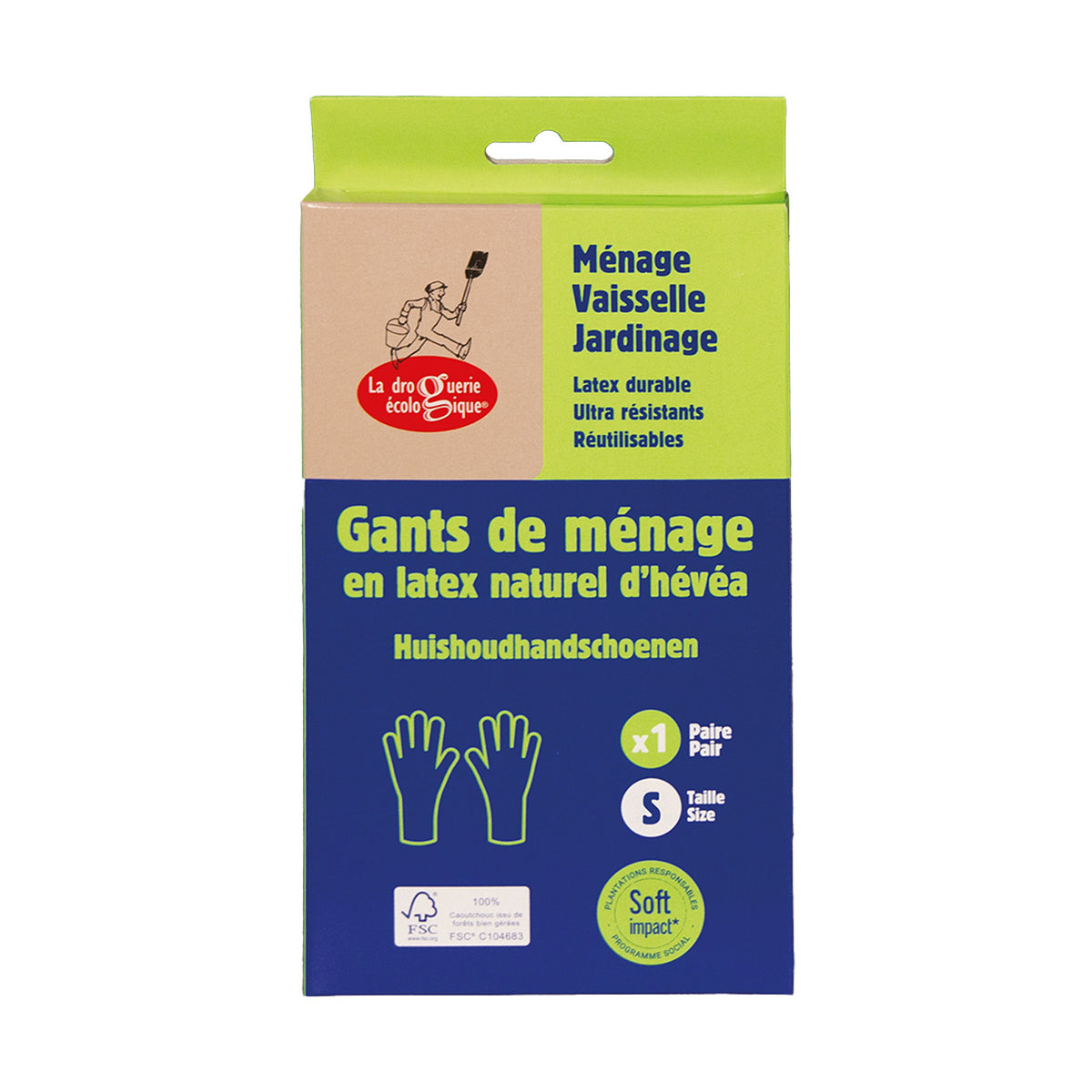Guantes de látex FSC La Droguerie Écologique  talla S