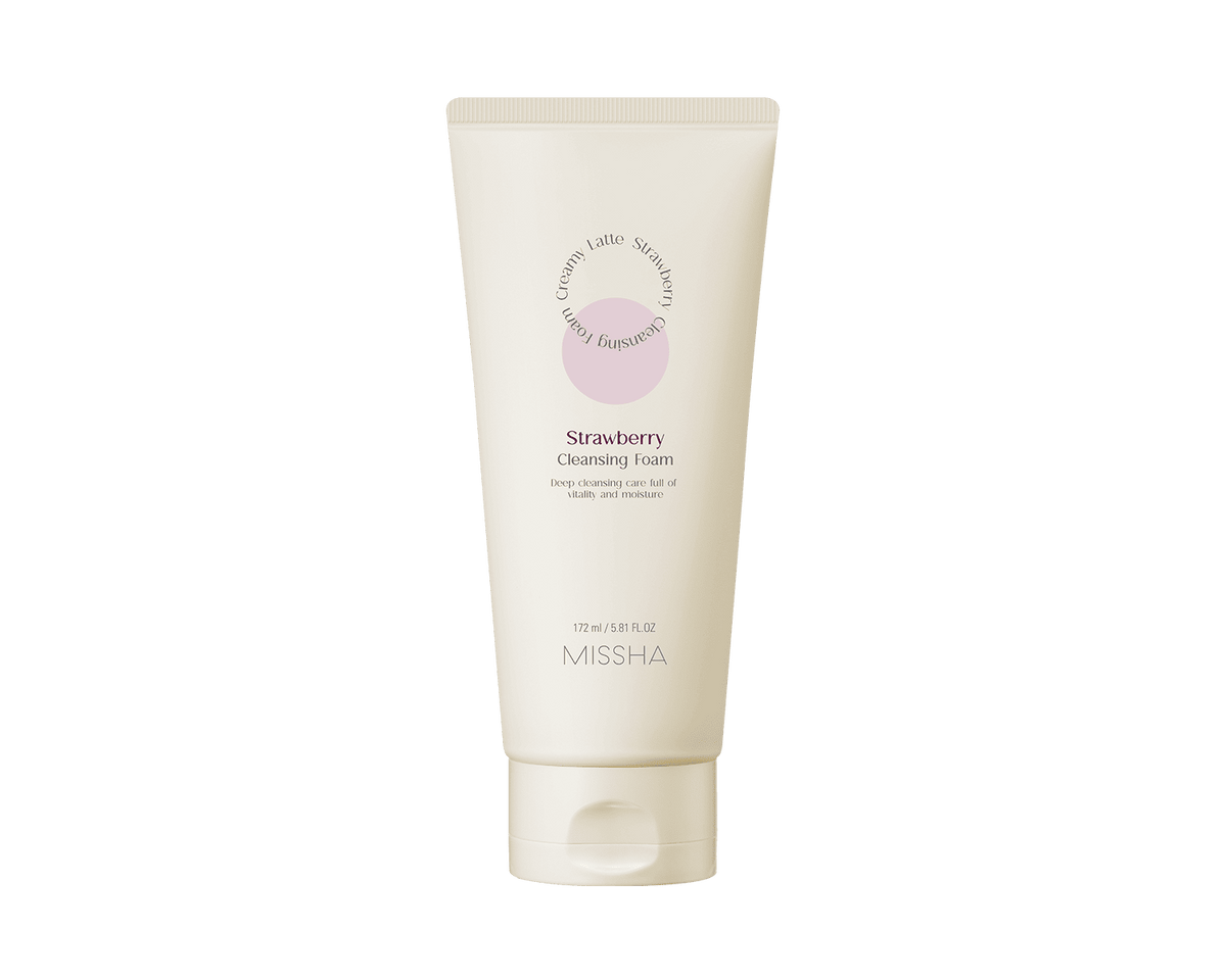 Missha Creamy Latte Cleansing Foam [strawberry] (172ml) - Espuma Limpiadora Fresa_0