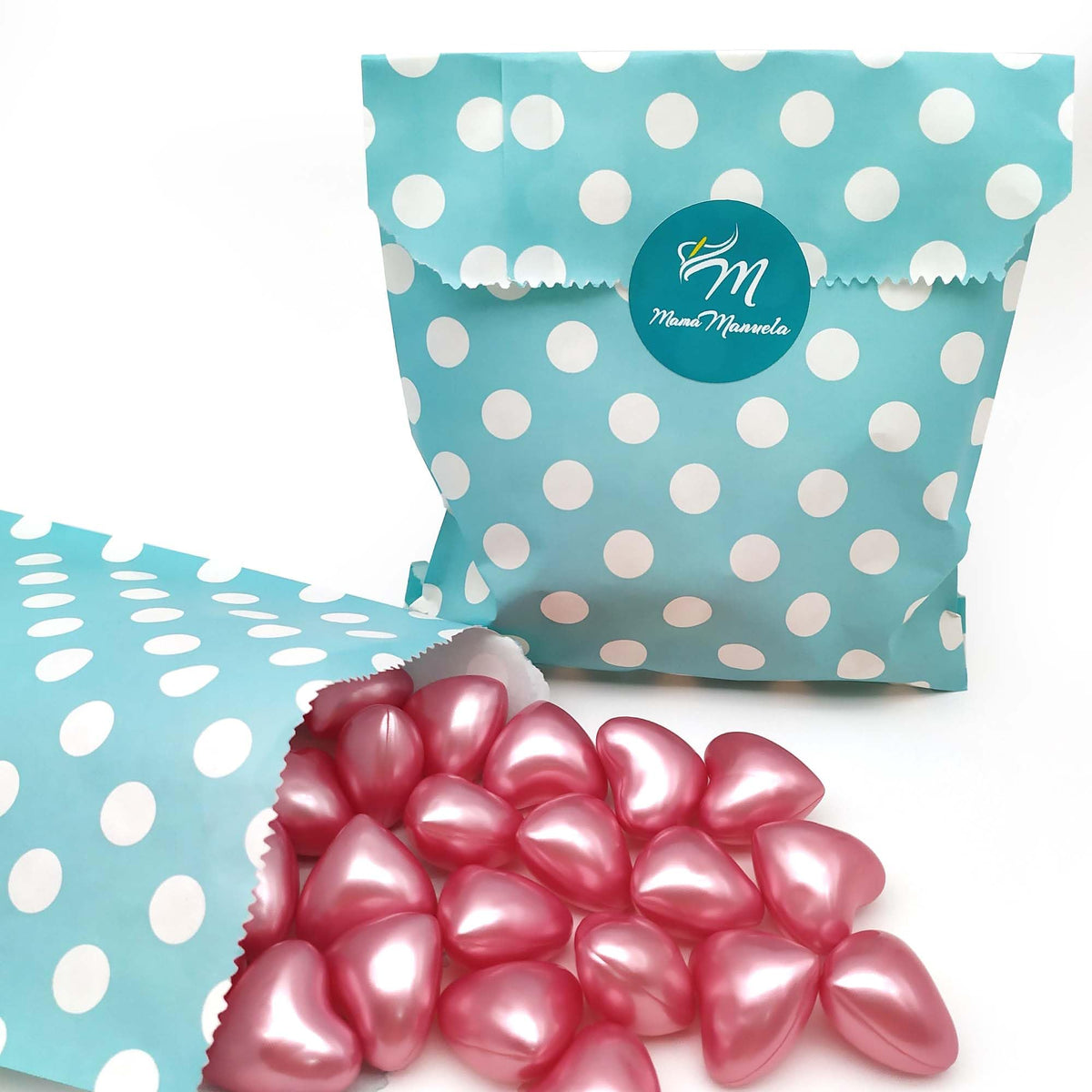 Pack Regalo 12 Perlas Baño En Forma De Corazón - Con Aceite De Soja - Hidrata, Suaviza Y Perfuma La Piel - Aroma Rosas_0