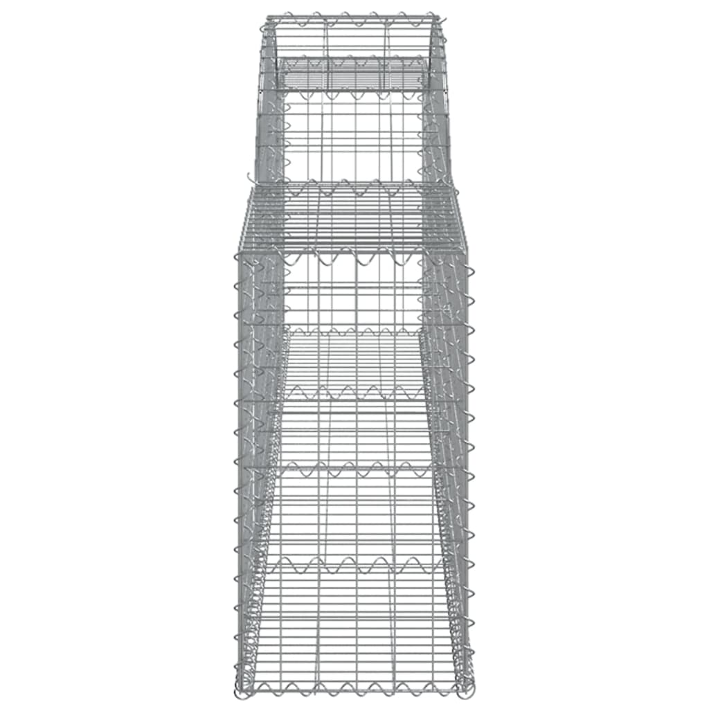 Cestas De Gaviones 12 Uds Forma De Arco Hierro 300x30x60/80 Cm_4