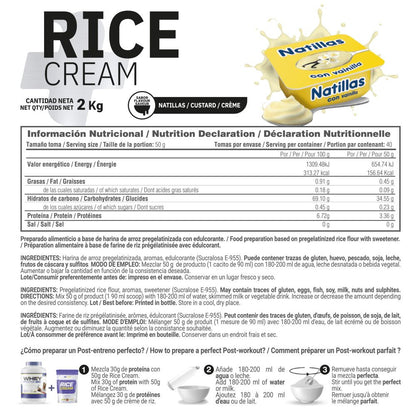 Rice Cream (crema De Arroz Pregelatinizada) - 2kg - Natillas De Vainilla - Fuente De Carbohidratos De Bue - Masmusculo_4