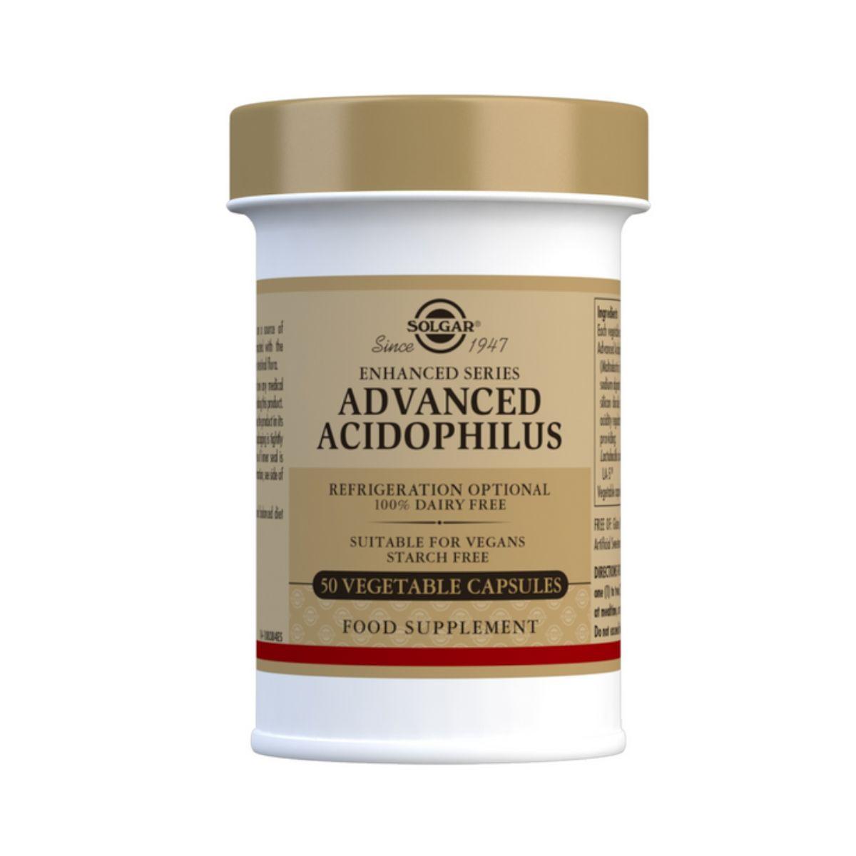 Acidophilus plus avanzado probiótico vegano Advanced Acidophilus 50 cápsulas vegetales