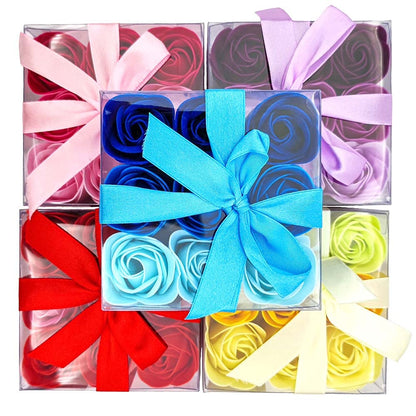 Pack 20 Cajas 9 Rosas De Jabón (rosa) - Flores Con Pétalos De Jabón Perfumados - Regalo Original Para Días Especiales_3