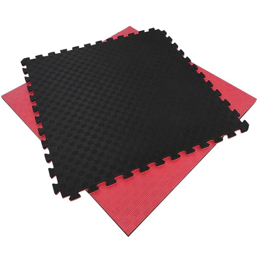 Artatami® Tatami Puzzle 1x1x40 mm Rojo - Negro Pack Ahorro【8 Unidades】 Alta Densidad EVA – Judo, BJJ, MMA y Lucha_0