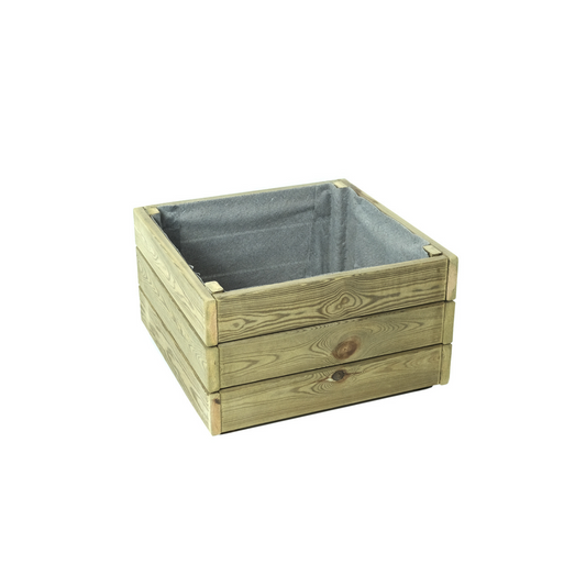 Jardinera De Madera Eko De Pino Tratada Vidahuerto 60x60x30 Cm._0