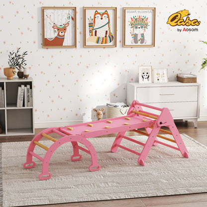 Triángulo De Escalada Aiyaplay Madera De Álamo, Madera De Pino Rosa 188x70x59 Cm 331-097v00pk_1