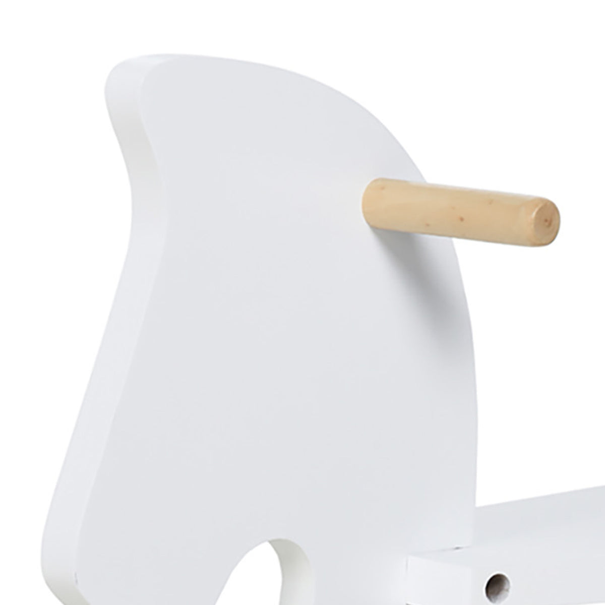 Caballito Balancín Bebés Homcom Mdf Blanco 68x26x48 Cm_3