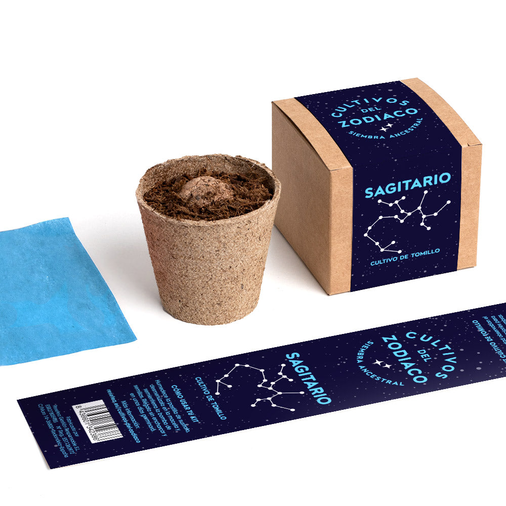 Cultivos del Zodiaco – Sagitario, Kit de Cultivo con Semillas de Tomillo - Resetea_3