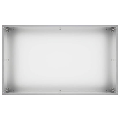 Macetero De Jardín Plateado 50 X 30 X 40 Cm Acero Galvanizado_3