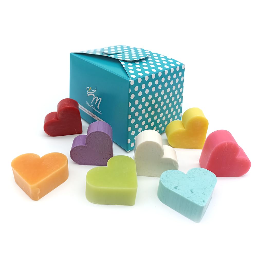 Caja Regalo 10 Jabones Aromáticos En Forma De Corazón - Aroma Frambuesa - Jabón Glicerina - Regalo Original Para Eventos_5
