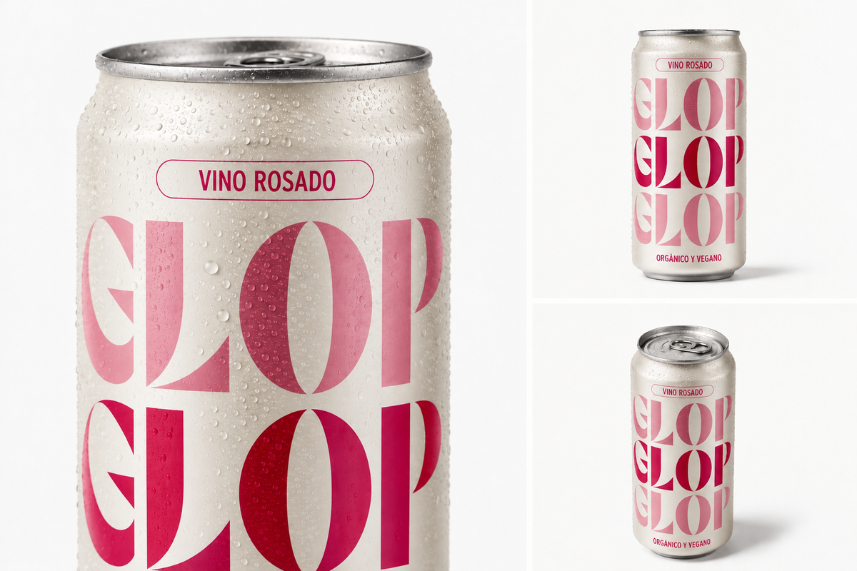 Pack 6 Latas Vino Rosado Eco Vegano Lata 250ml_1