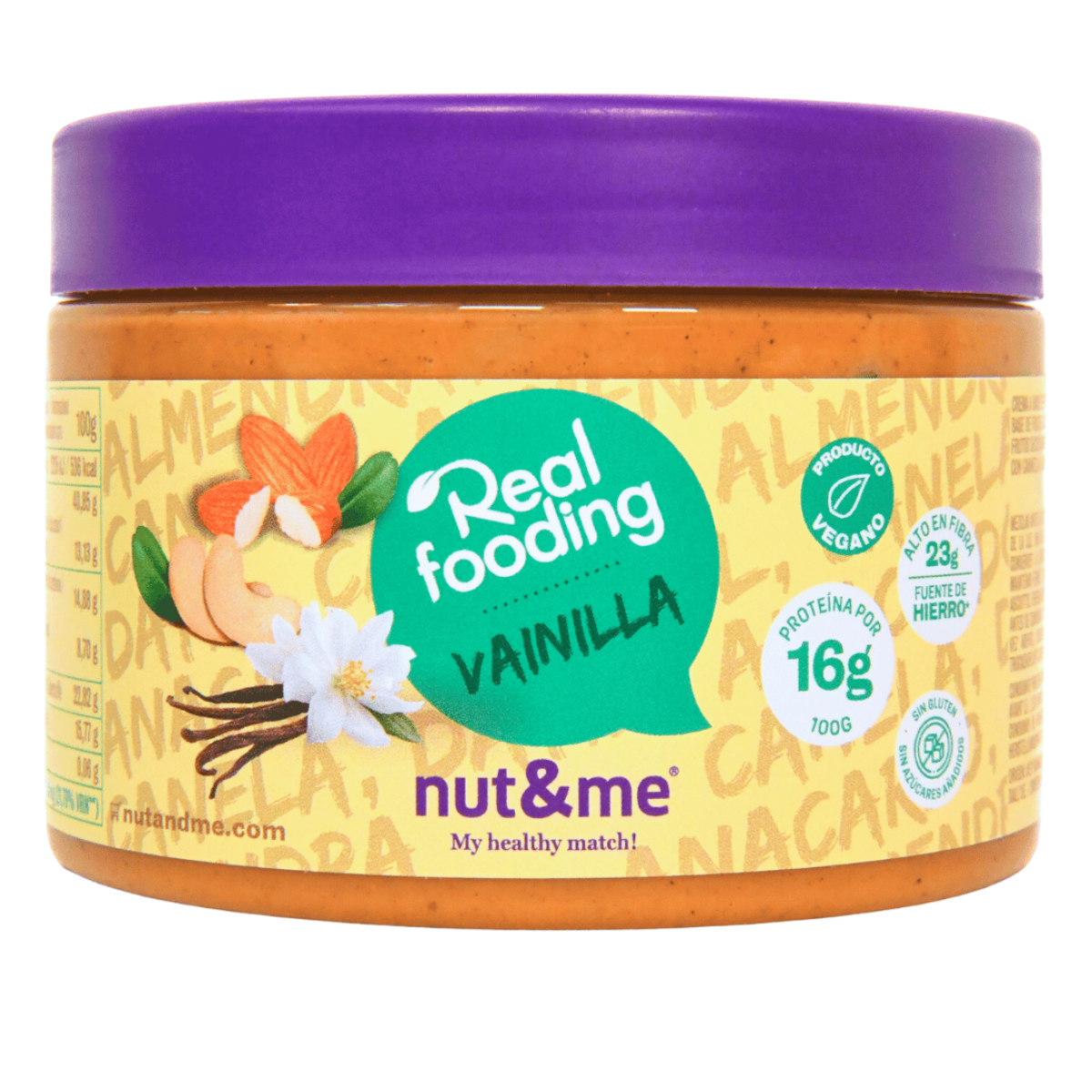 Crema de almendra y anacardo sabor vainilla y canela 250 g Realfooding